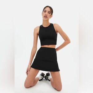 Girlfriend Collective Black Sport Skort, NWT, Size Small